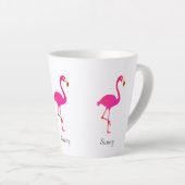 Niedliche Flamingos und Kalligraphie Milchtasse (Rechte Ecke)