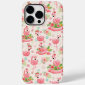 Niedliche Flamingos und tropische Blume Case-Mate iPhone Hülle (Rückseite)