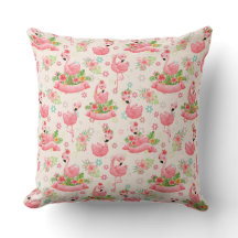 Niedliche Flamingos und tropische Blume