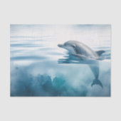 Niedliche Flasche Dolphin Wasserfarben Decoupage Seidenpapier (Vorderseite)