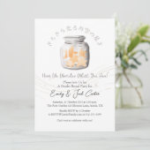 Niedliche Flasche Twinkle Little Star Gender Revea Einladung (Stehend Vorderseite)