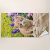 Niedliche flaumige strandtuch (Vorderseite)