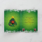 Niedliche flaumige Weihnachtslicht-Karte Feiertagskarte (Innenseite)