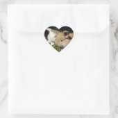 Niedliche, flauschige Bundsen Herz-Aufkleber (Tasche)