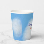 Niedliche flauschige Wolken Geburtstag Pappbecher (Rechts)