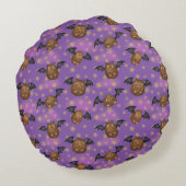 Niedliche Fledermäuse Baby Goth Rund Kissen (Rückseite)