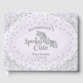 Niedliche Fledermäuse Halloween-Kinderdusche Gästebuch (Vorderseite)