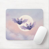 Niedliche Fledermäuse mit Vollmond - Mousepad (Mit Mouse)