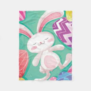Niedliche Fleece-Decke Osterhasewatercolor- Fleecedecke