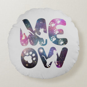 Niedliche Fleischkatzenaufdrucke und Katzenaufdruc Rundes Kissen