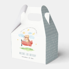 Niedliche Fliege über Teddy Bär Tier Flugzeug Gebu Geschenkschachtel