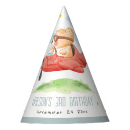 Niedliche Fliege über Teddy Bär Tier Flugzeug Gebu Partyhütchen