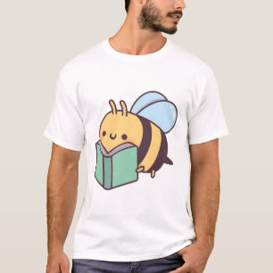 Niedliche fliegende Biene Lesen eines Buches T-Shirt