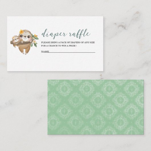 Niedliche Fliegengrün Wasserfarben Babydusche abta Begleitkarte (Vorne/Hinten)