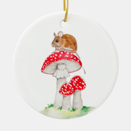 Niedliche Fliegenmaus Keramik Ornament