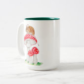 Niedliche Fliegenmaus Zweifarbige Tasse (Vorderseite Links)