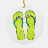 Niedliche Flip Flops Keramik Ornament (Vorne)