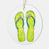 Niedliche Flip Flops Keramik Ornament (Links)