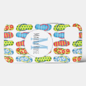 Niedliche Flip Flops Muster Monogramm Case-Mate iPhone Hülle (Rückseite (Horizontal))