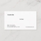 Niedliche flockige visitenkarte (Rückseite)