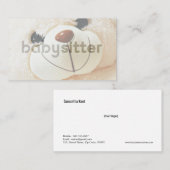 Niedliche flockige visitenkarte (Vorne/Hinten)