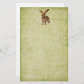 Niedliche Floppy Bunny - Stationery No Lines Briefpapier (Vorne/Hinten)