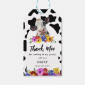 Niedliche Flora 'Heilige Kuh' Danke Moo Birthday G Geschenkanhänger (Vorderseite)