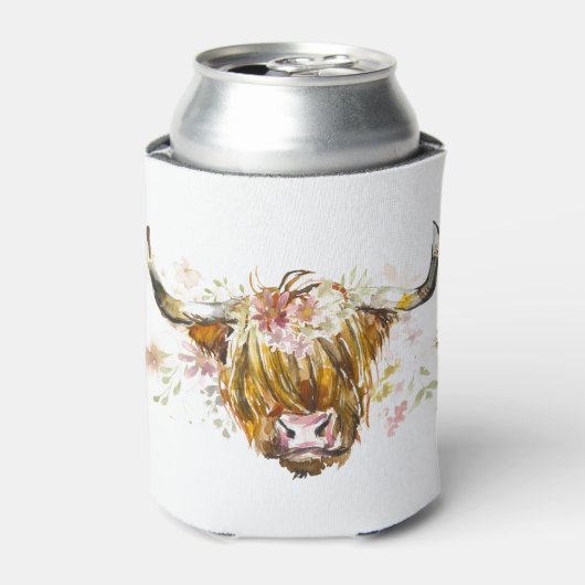 Niedliche Flora-Kuh Dosenkühler (Kanne Vorderseite)