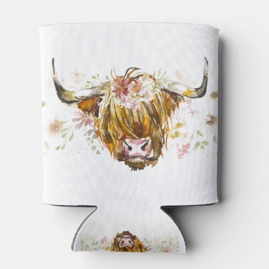 Niedliche Flora-Kuh Dosenkühler (Rückseite)