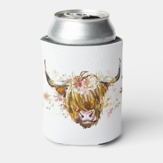 Niedliche Flora-Kuh Dosenkühler (Kanne Rückseite)