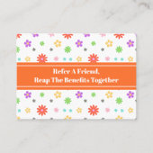 Niedliche Flora Nahtloses Muster Empfehlungskarte (Vorderseite)