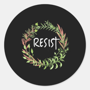 Niedliche Flora - Resist Runder Aufkleber