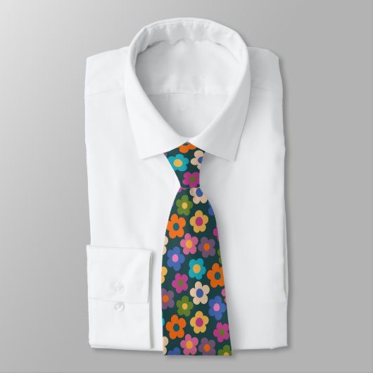 Niedliche Flora Wiadow Pattern Neck Tie Krawatte (Gebunden)