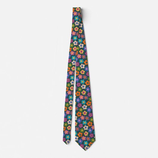 Niedliche Flora Wiadow Pattern Neck Tie Krawatte (Rückseite)