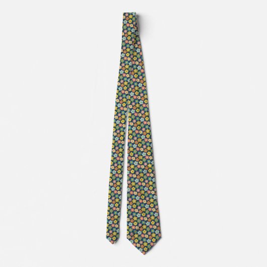 Niedliche Flora Wiadow Pattern Neck Tie Krawatte (Rückseite)