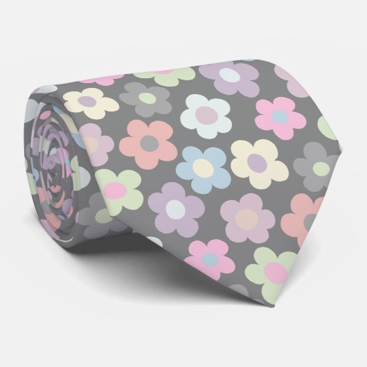 Niedliche Flora Wiadow Pattern Neck Tie Krawatte (Gerollt)