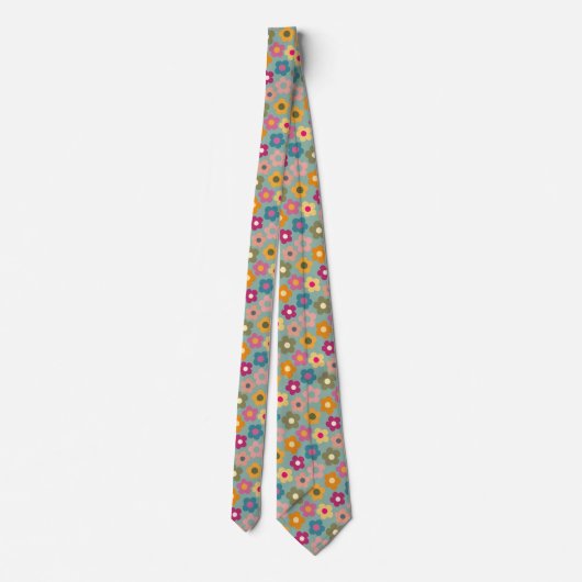 Niedliche Flora Wiadow Pattern Neck Tie Krawatte (Rückseite)
