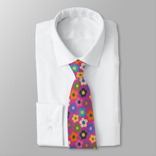 Niedliche Flora Wiadow Pattern Neck Tie Krawatte (Gebunden)