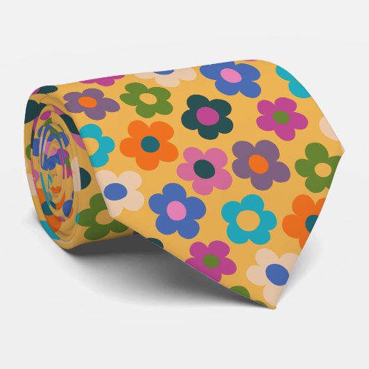 Niedliche Flora Wiadow Pattern Neck Tie Krawatte (Gerollt)