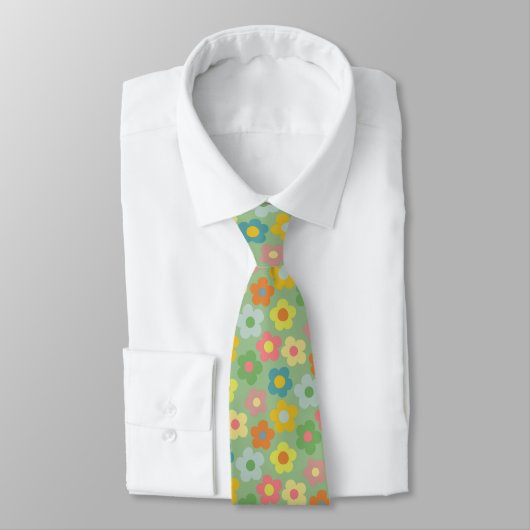 Niedliche Flora Wiadow Pattern Neck Tie Krawatte (Gebunden)