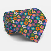 Niedliche Flora Wiadow Pattern Neck Tie Krawatte (Gerollt)