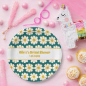Niedliche floral Daisy Muster Mustard und Aquamari Pappteller (Party)