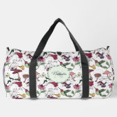 Niedliche Floral Hummingbird Nature Sports Fitness Duffle Bag (Rückseite)