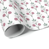 Niedliche florale Blume Geschenkpapier (Rolleneckpunkt)