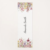Niedliche florale Blume Name Yoga Mat Yogamatte (Vorderseite)