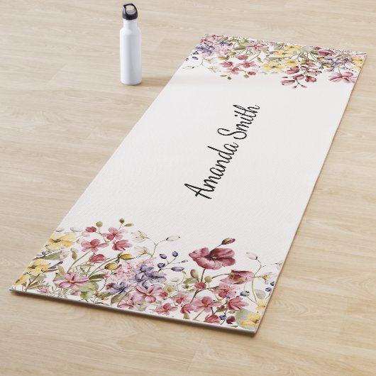 Niedliche florale Blume Name Yoga Mat Yogamatte (Beispiel)
