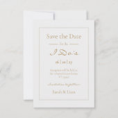 Niedliche florale Daisy Muster Hochzeit speichern Save The Date (Vorderseite)