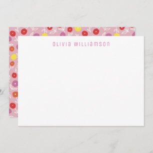 Niedliche florale Ditsy Kinder Notecard Mitteilungskarte