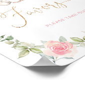 Niedliche florale Elefantenfavoriten, nehmen Sie b Poster (Ecke)