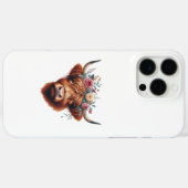 Niedliche, florale/frühlingshaltige Kuh Case-Mate iPhone Hülle (Rückseite (Horizontal))